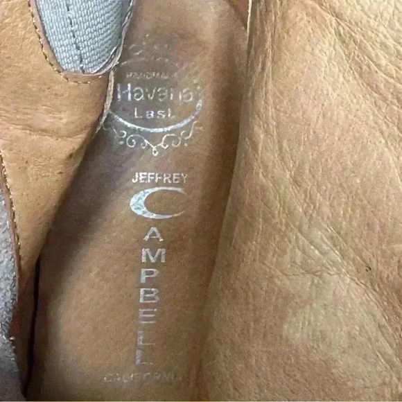 Jeffery Campbell Hanger Suede Ankle Zipper Boots | Tan | Women’s Size 10 - Picture 9 of 12